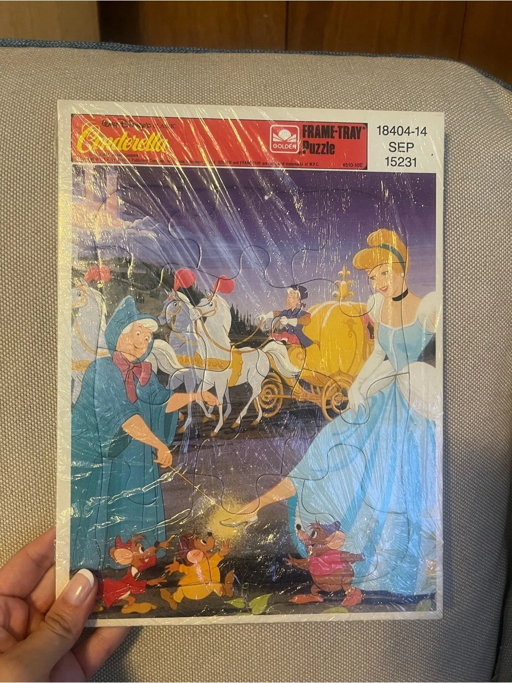 Lot of 4 VTG Golden Disney Frame Tray Puzzles Bambi Cinderella Pooh Snow White